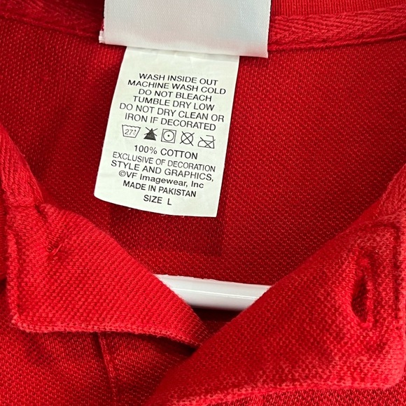 NFL Red Polo Shirt with Embroidered Logo - Picture 3 of 5